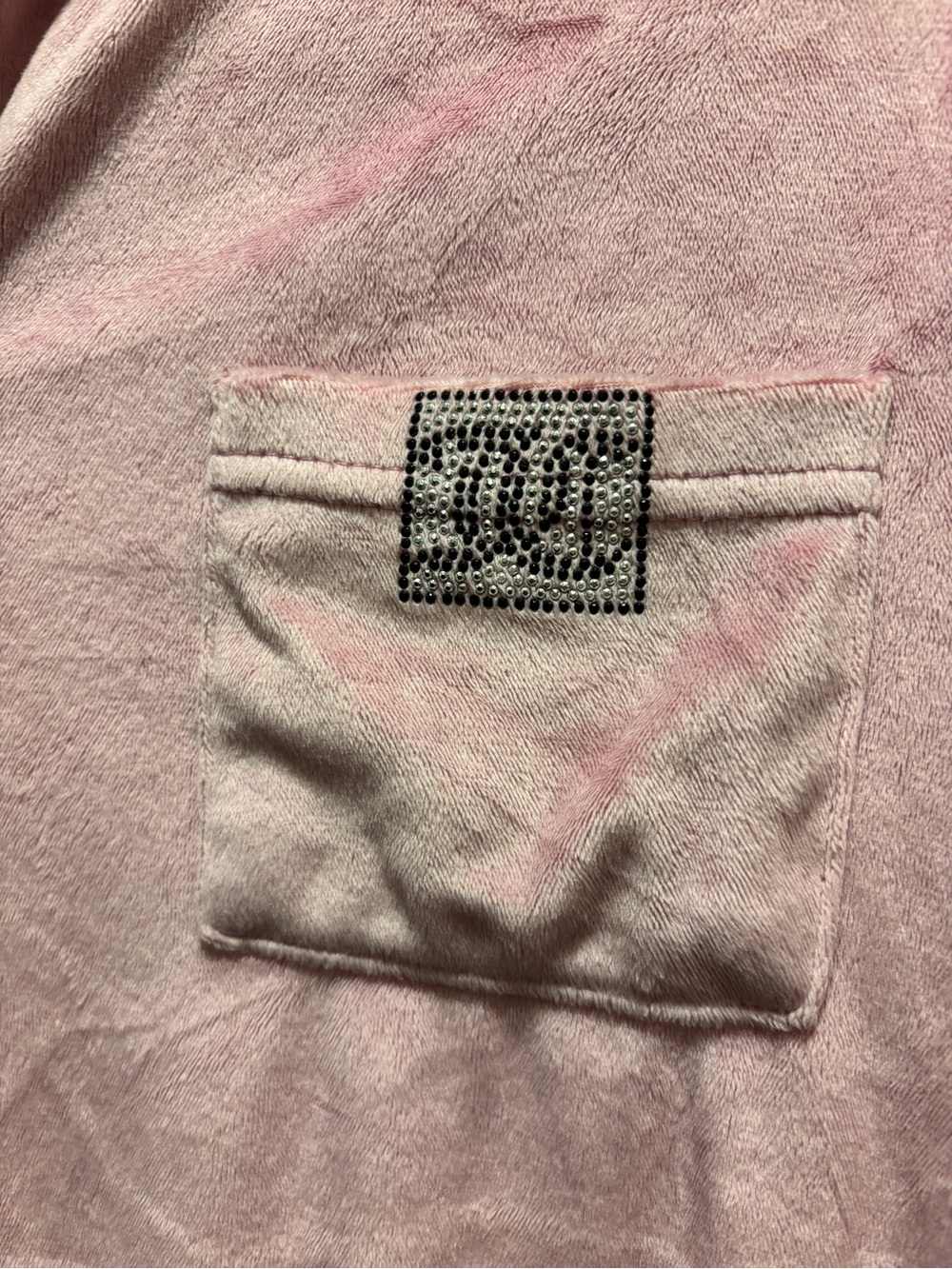 Juicy Couture Fuzzy Fleece button up sleep top - Picture 3 of 5